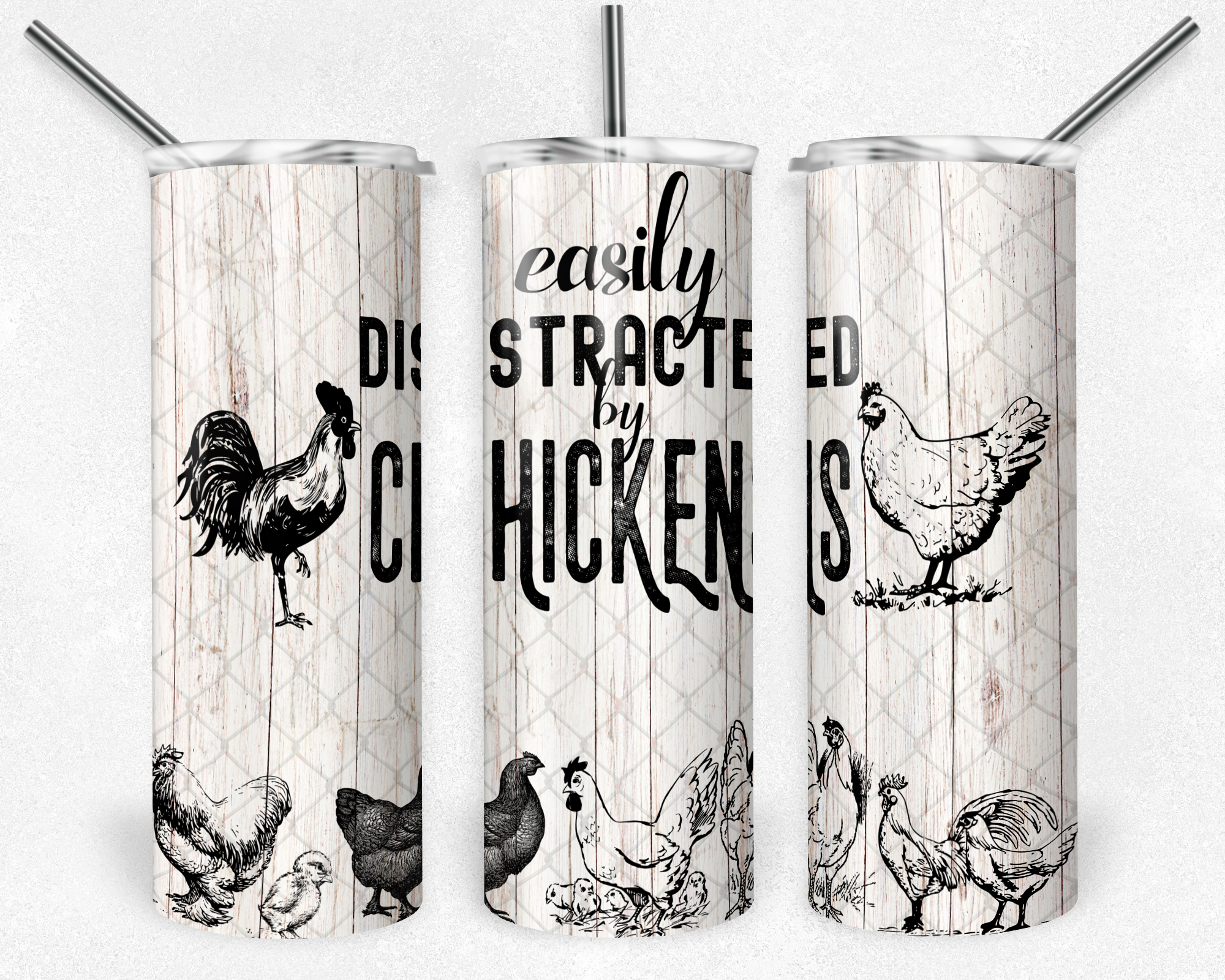 Easily Distracted by Chickens Tumbler
