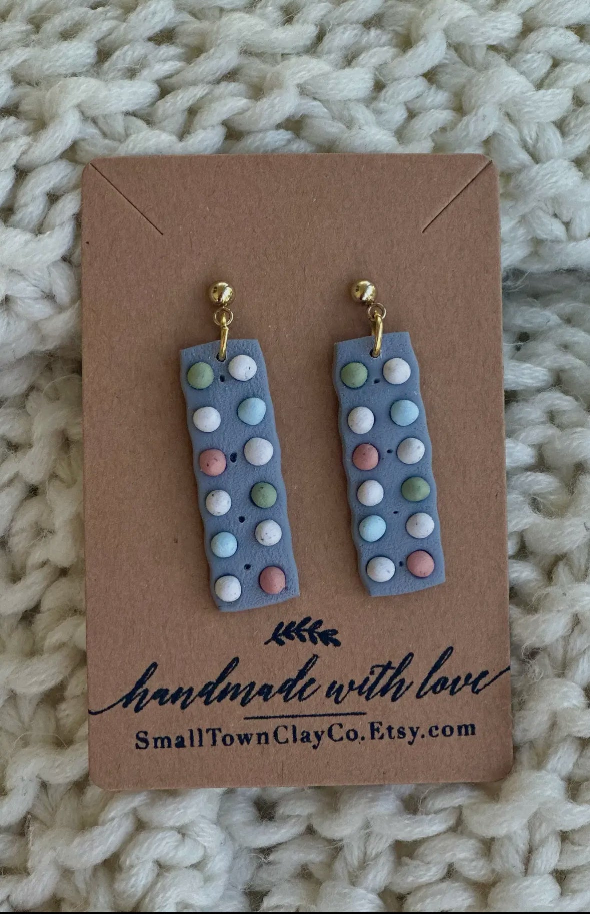Rainbow Dozen Clay Earrings